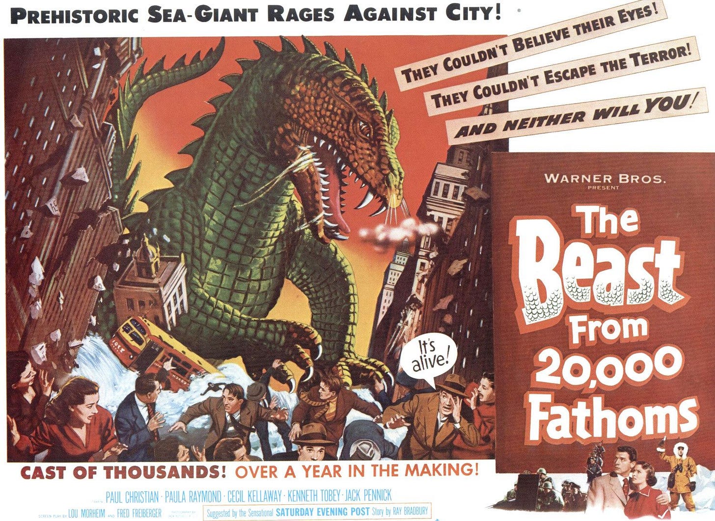 The Terrible Claw Reviews: The Beast From 20,000 Fathoms (1953) [Friday  Fakeosaurus February]