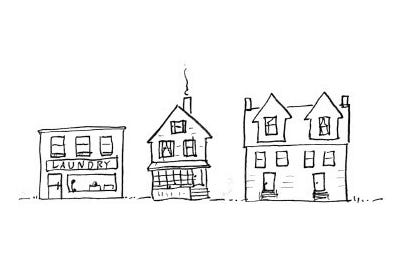 A dunnock bay streetscape