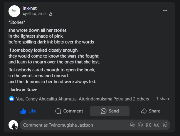 Poems by thejacksonbrave - twinomugisha