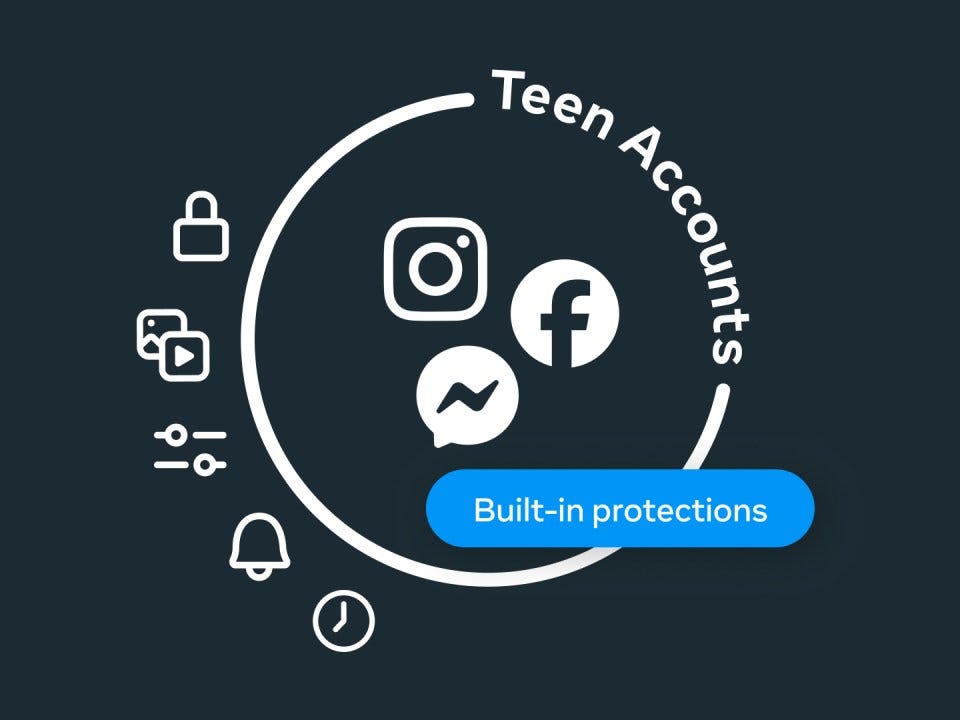 Meta Teen Accounts 官方宣傳圖|來源:Meta Newsroom Meta Teen Accounts 官方宣傳圖|來源:Meta Newsroom