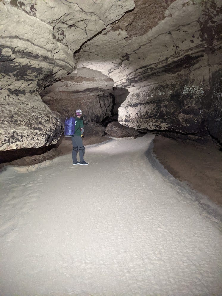 John standing in nice Snowy River Passage John standing in nice Snowy River Passage