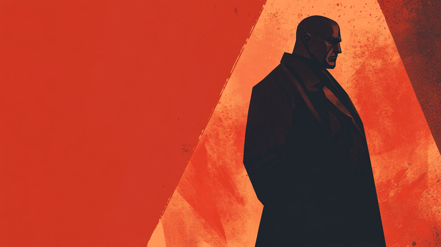 A dark silhouette of a "bad guy". 