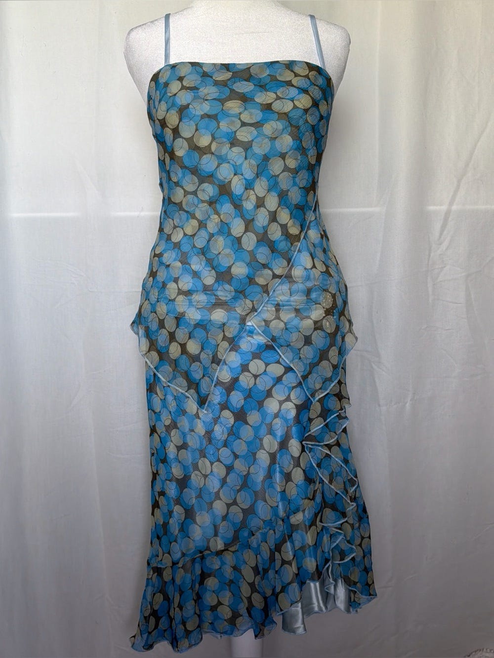 Vintage Y2K Laundry by Shelli Segal 100% Silk Polka Dot Top & Skirt Set Size S - Picture 1 of 8