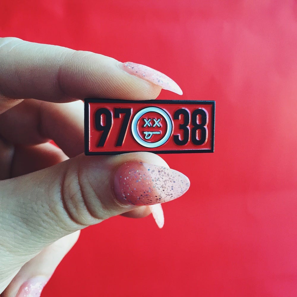 Jordan Brand exclusive "Flu Game" pin - available only at the pop up shop Jordan Brand exclusive "Flu Game" pin - available only at the pop up shop