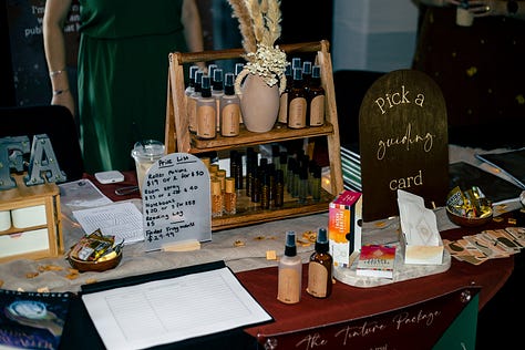 A selection of vendors on offer at the Book Booth event.