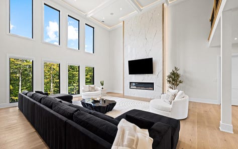 Great room, kitchen and butler's pantry