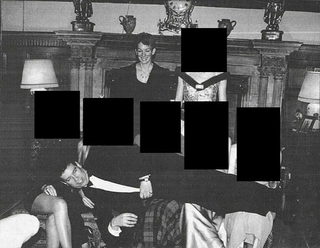 Andrew Mountbatten-Windsor is seen lying across women at a black-tie event with Maxwell. The photo was reportedly taken at Sandringham, the late Queen Elizabeth¿s Norfolk estate