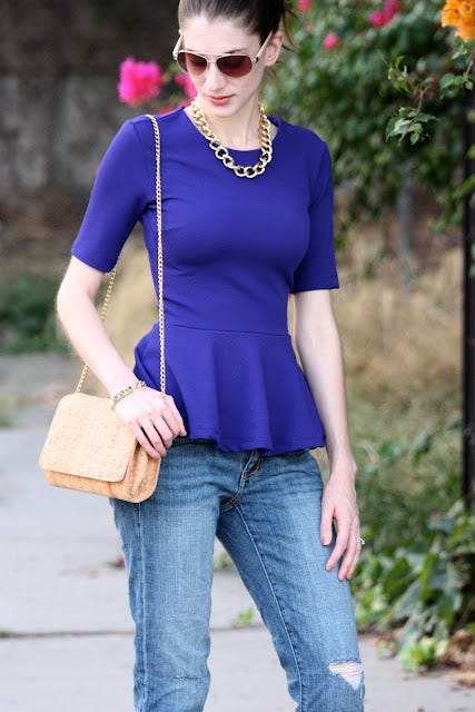 Cobalt Peplum Outfit | stylemyloubies