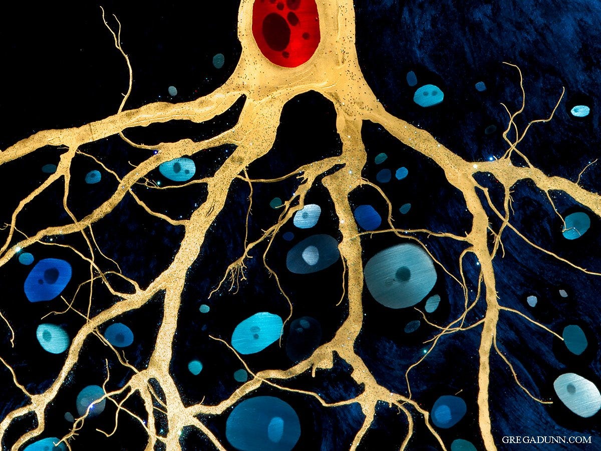 Molecules to Neurons - GREG DUNN NEURO ART