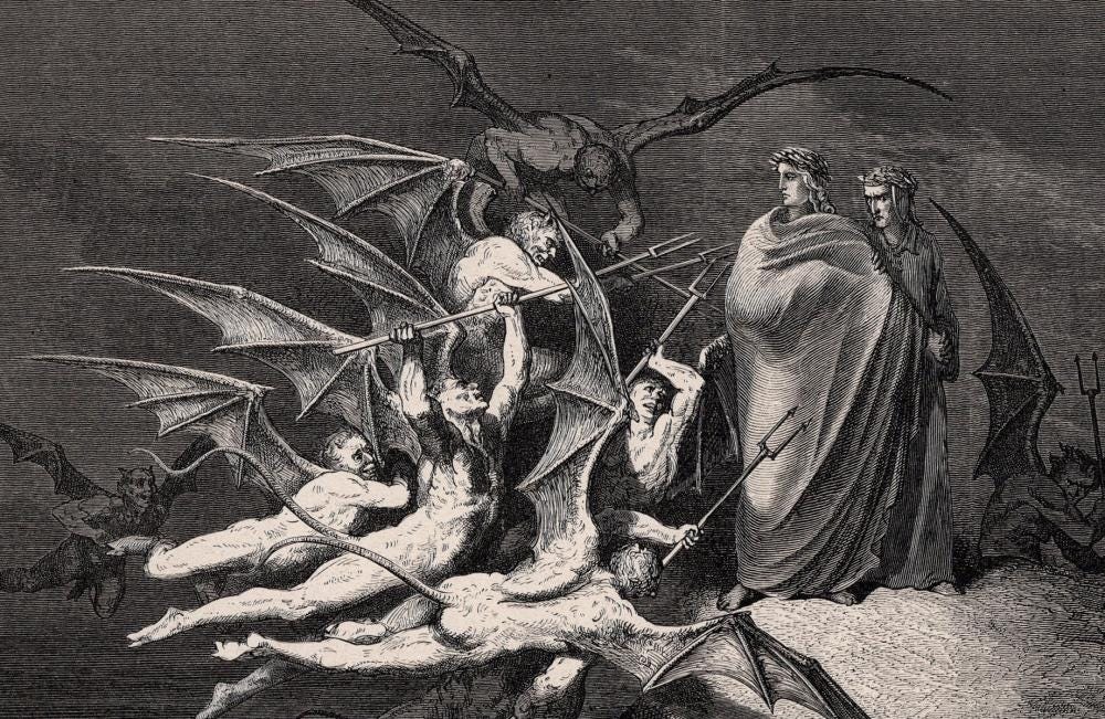Gustave Doré | Gustave Dore The Demons (Dante's Divine Comedy Enferno ...