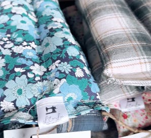 flax bags, handmade quilt