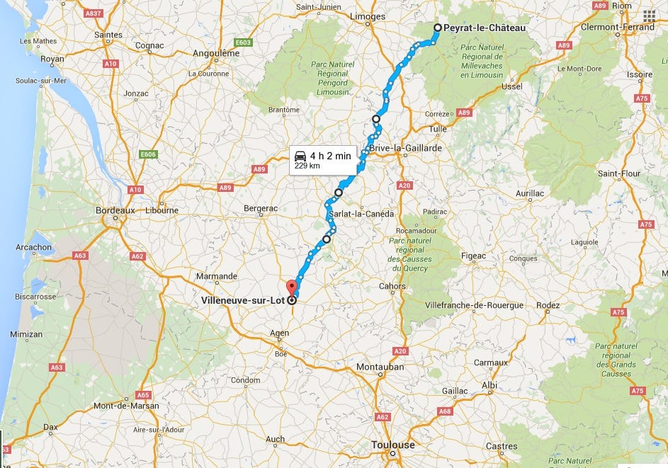 De Peyrat-le-Chàteau a Villeneuve-sur-Lot