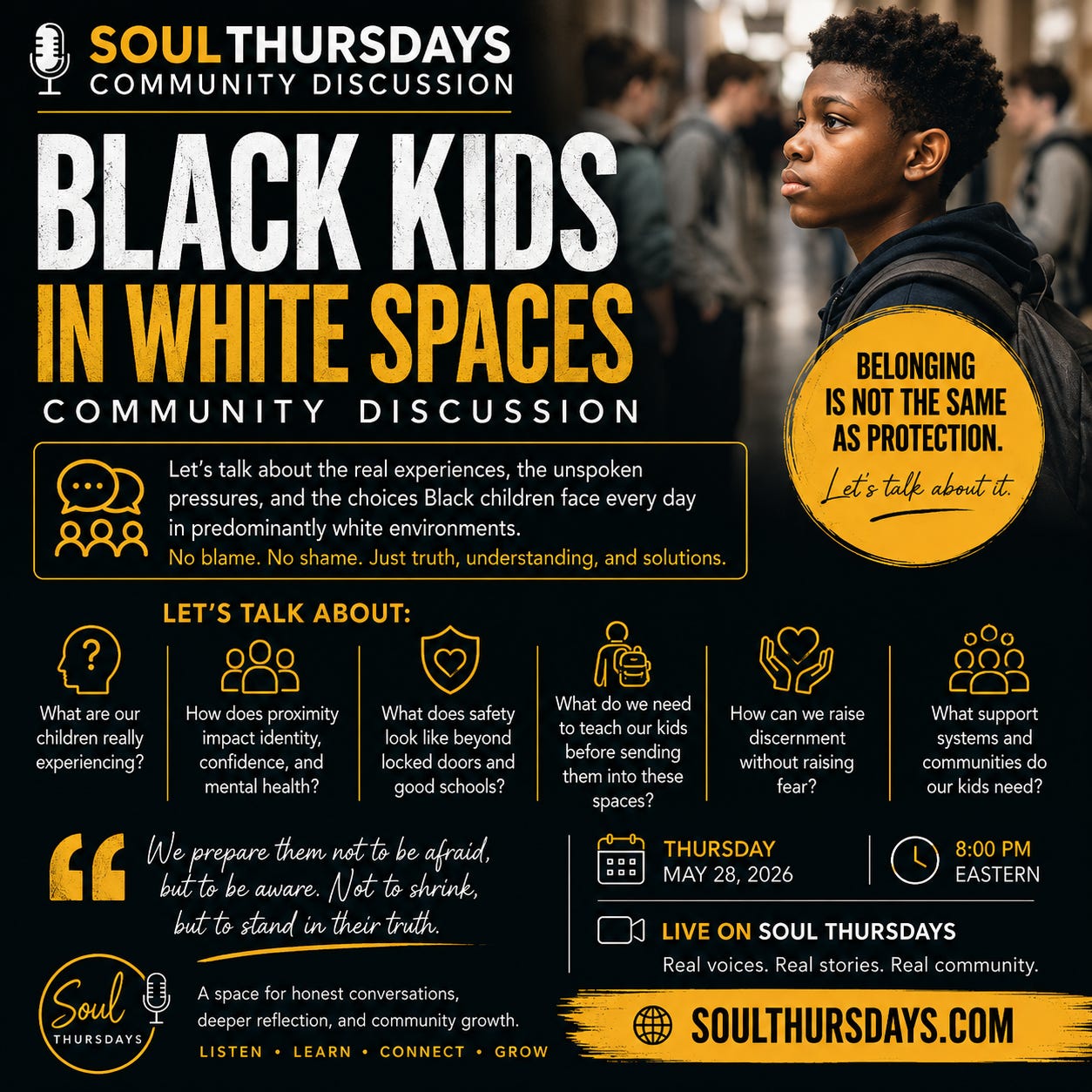 Black Kids in White Spaces, Open Mic!