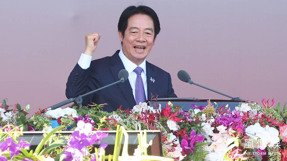 总统赖清德10日发表国庆文告。（颜麟宇摄）