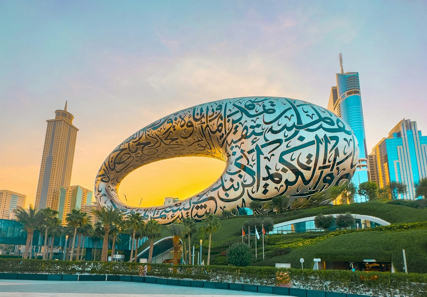 Museum of the future, located in the heart of Dubai. The 3d building is a museum where unlike the traditional museum history stuff is shown but here it's about the future! The fantastic structure of the building is very attractive and it's one of the hot attractions for tourists. Museum of the future, located in the heart of Dubai. The 3d building is a museum where unlike the traditional museum history stuff is shown but here it's about the future! The fantastic structure of the building is very attractive and it's one of the hot attractions for tourists.