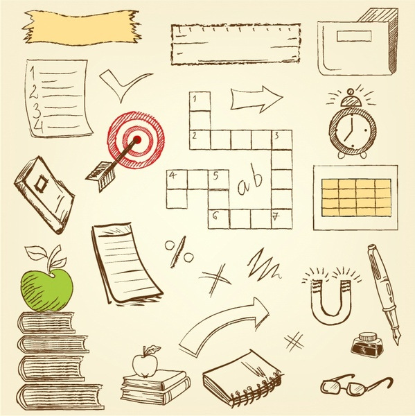 Doodle Education Free vector in Adobe Illustrator ai ( .AI ), Encapsulated  PostScript eps ( .EPS ) format for free download 4.86MB