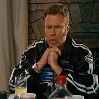 Talladega Nights Baby Jesus Quote Dear 8 pound 6 ounce baby jesus or as ...