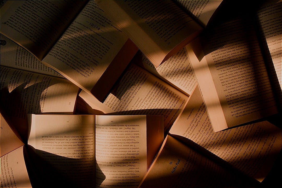 brown books closeup photography