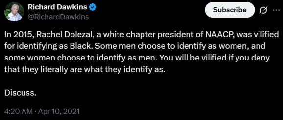 Richard Dawkins tweets: