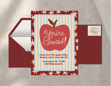 Three digital invitations for friendsgiving and fall gatherings