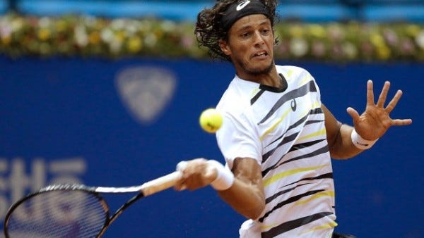 luca vanni swinging hard to beat joao souza brasil tennis open 2015 luca vanni swinging hard to beat joao souza brasil tennis open 2015
