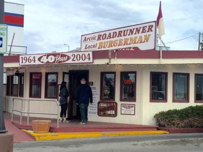 Arctic Roadrunner, a popular restaurant in Anchorage, Alaska.
