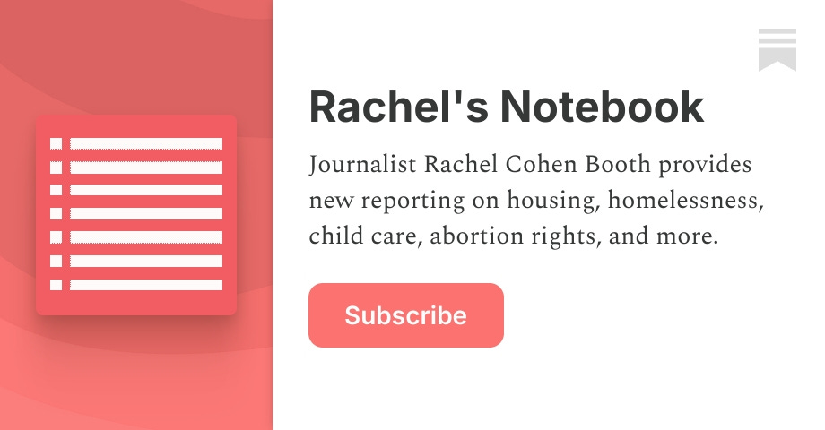 Rachel's Notebook | Rachel Cohen Booth | Substack