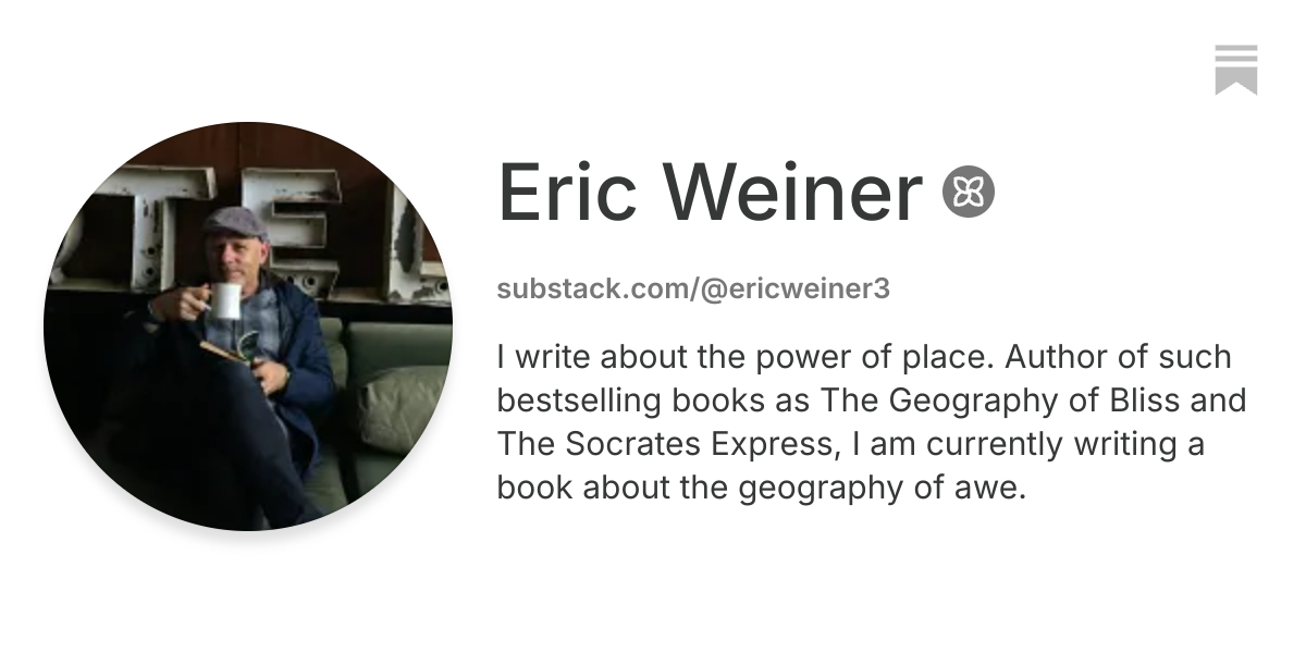 Eric Weiner | Substack