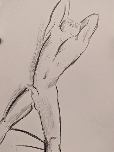 life model sketches in cardiff life drawing