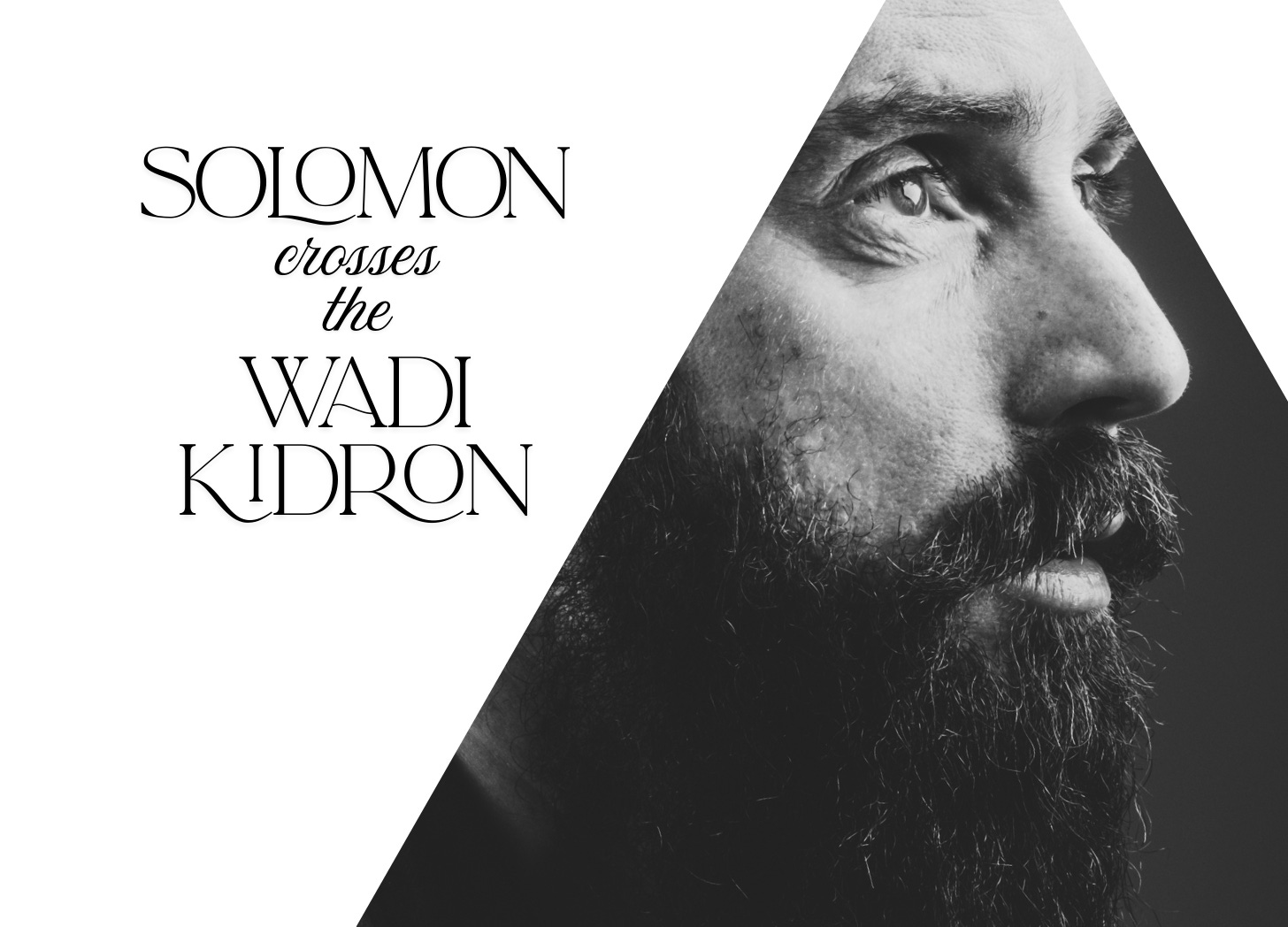 Solomon Crosses the Wadi Kidron - a poem by Andrew Kooman