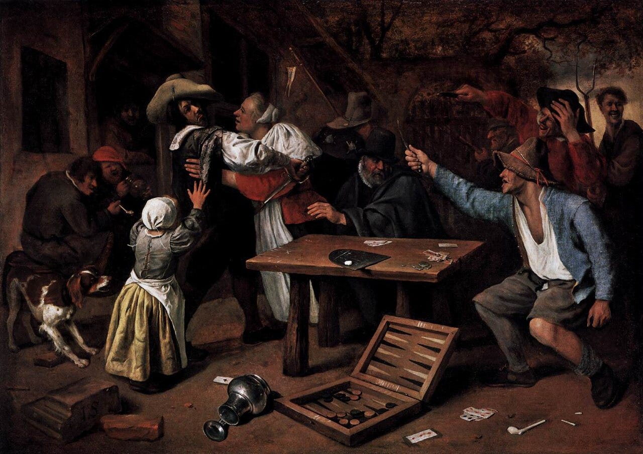 Card game ending in fight
