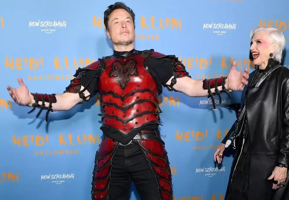 Elon Musks Satanic Suit