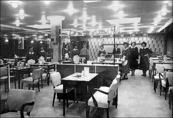 Photo of interior of current Kardomah Cafe when new