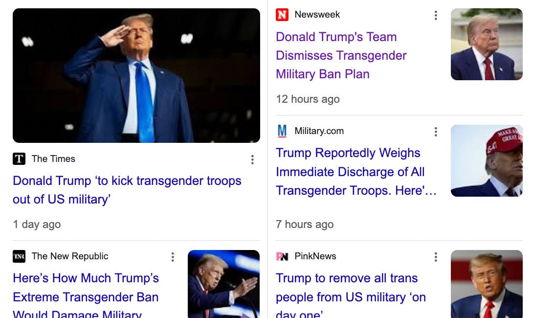 About the Supposedly Devastating Impact of that Supposed Transgender Ban in the American Military
