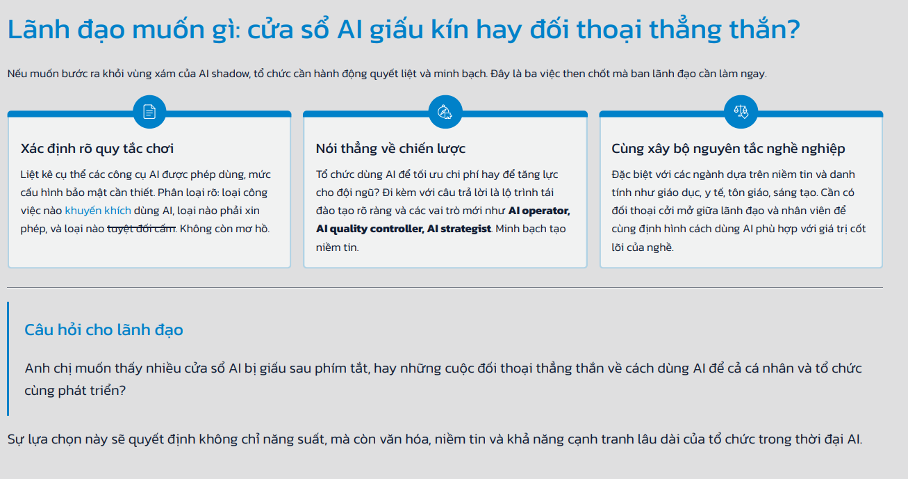 Từ shadow AI sang AI governance Từ shadow AI sang AI governance