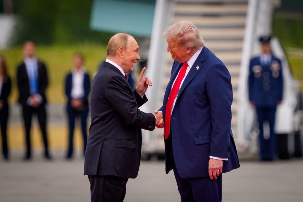 U.S. President Trump And Russian  President Putin Meet On War In Ukraine At U.S. Air Base In Alaska