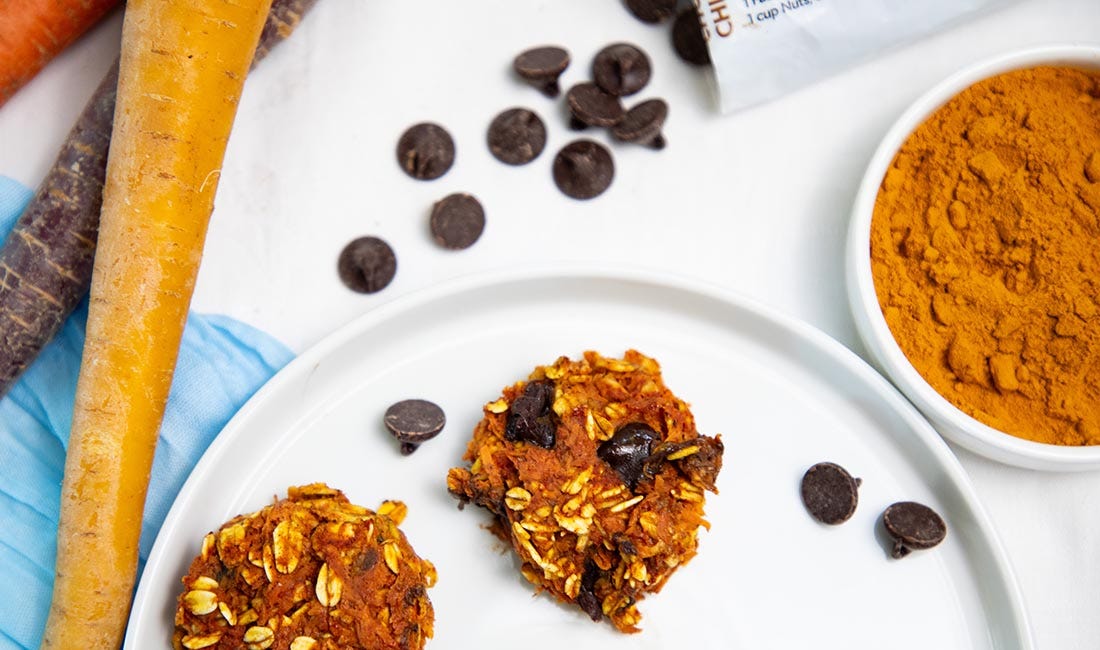 Golden Turmeric & Carrot Breakfast Cookies