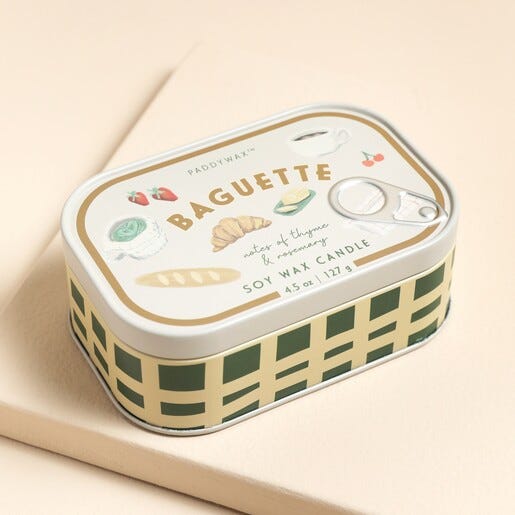 French Baguette Bistro Tin Candle | Paddywax | Lisa Angel