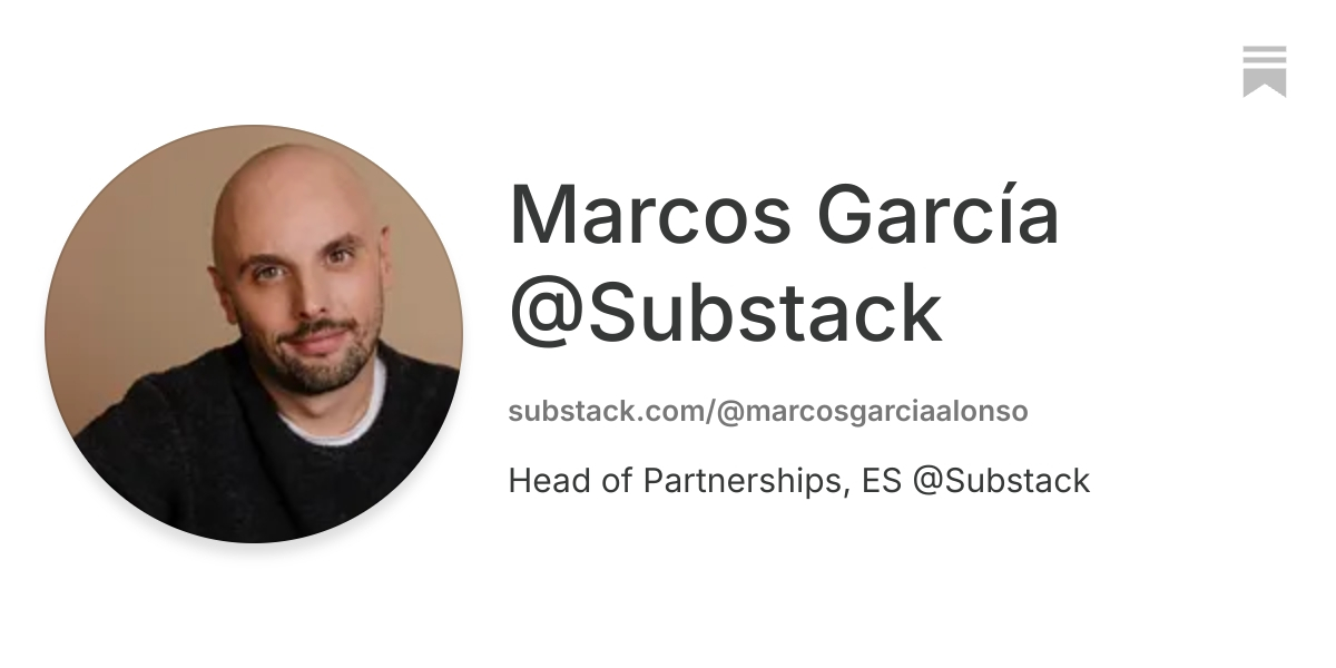 Marcos García @Substack | Substack