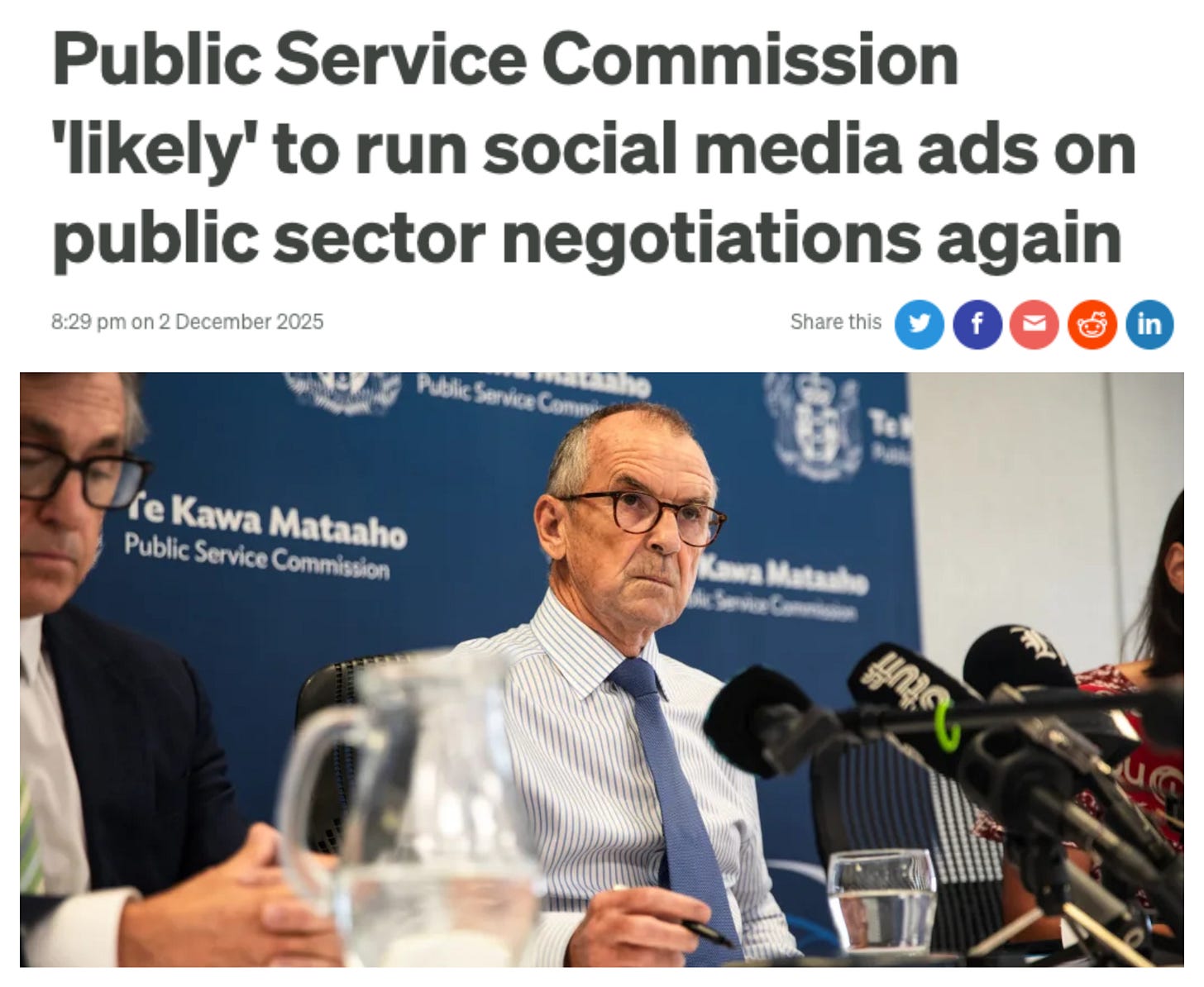 Headline: "Public Service Commission 'likely' to run social media ads on public sector negotiations again."