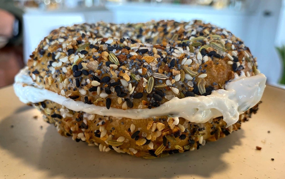 Good Bagels Cafe’s everything bagel