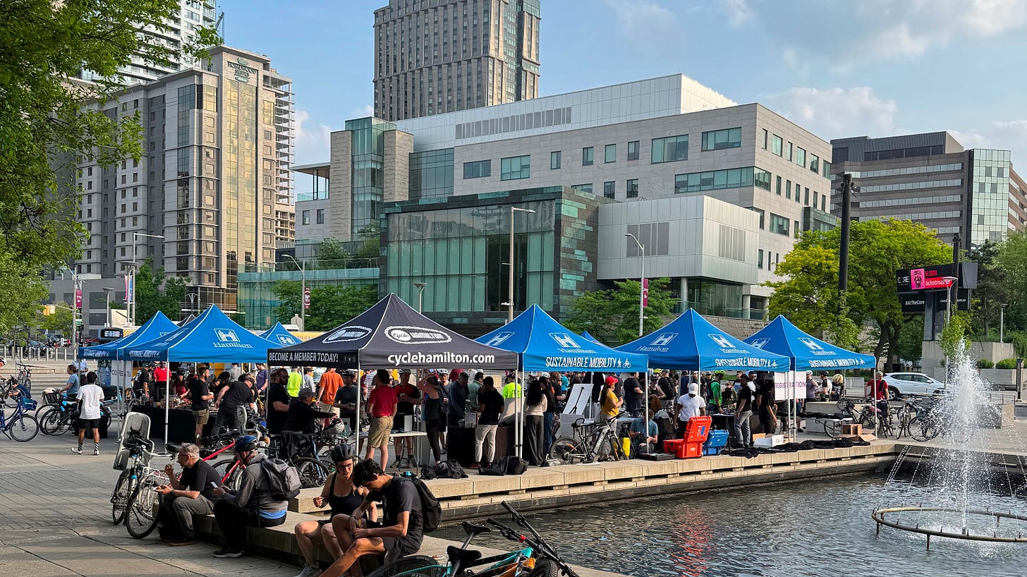 Bike Month kick off in June in the City Hall Forecourt