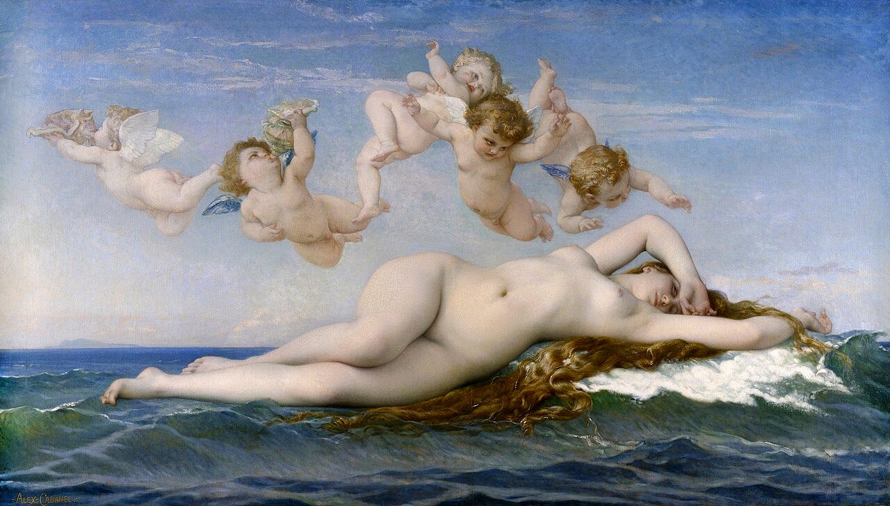 Cabanel Birth of Venus reclining nude