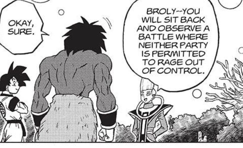 Yessir!! on X: "My boy Broly really in the Manga now😂😂😂 Imagine someone  telling you back in the Z Era that Broly would eventually become canonical,  train with Goku & Vegeta, on