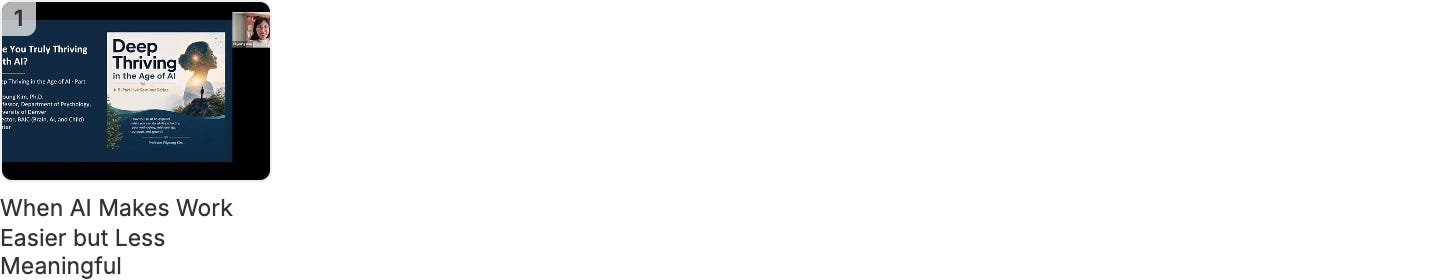 Seminars: Deep Thriving in the Age of AI Seminars: Deep Thriving in the Age of AI