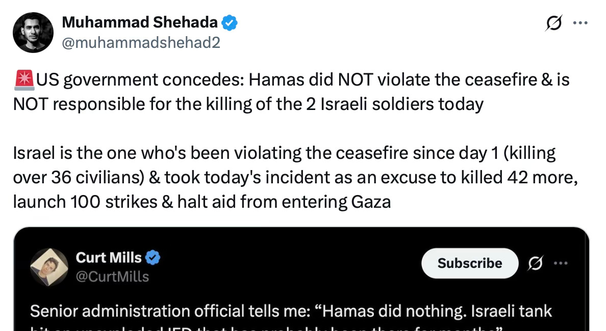 🧨 White House Says Israel is Lying About Hamas after Israel Bombs Themselves Then Unleashes Bombs on Gaza in Retaliation 