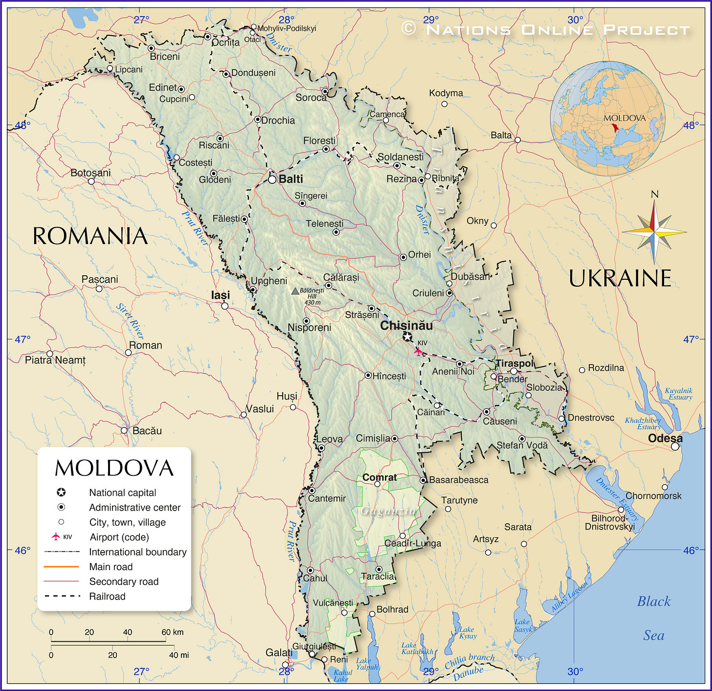 Political Map of Moldova - Nations Online Project
