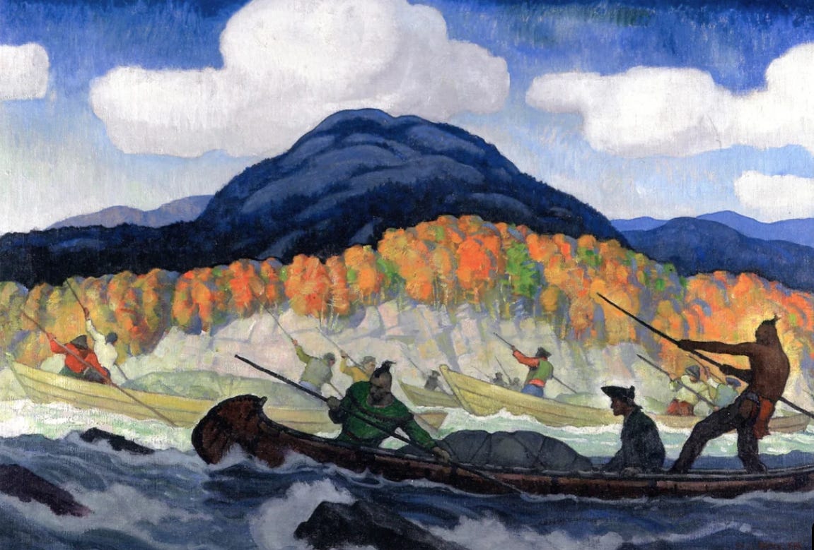 The Bateaux on the Dead River by NC Wyeth The Bateaux on the Dead River by NC Wyeth