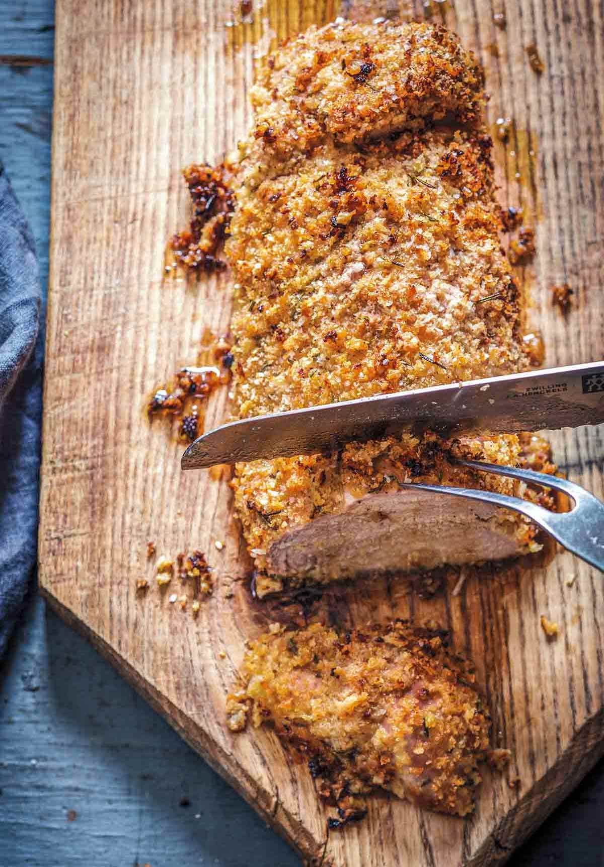 Panko Crusted Pork Tenderloin with Rosemary