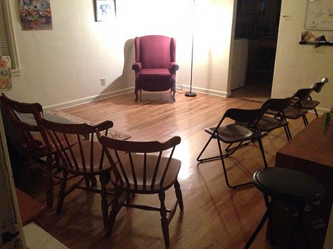 Multiple images of the same room transformed for different events.